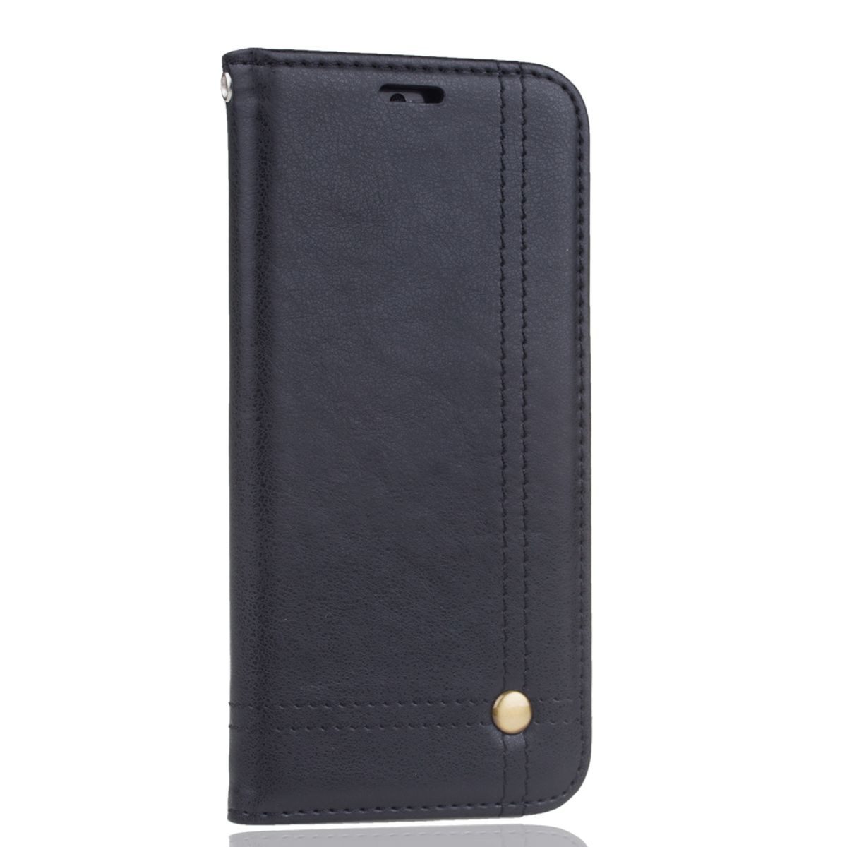 König Design Handyhülle Huawei P20, Huawei P20 Handyhülle Bookcover Schwarz