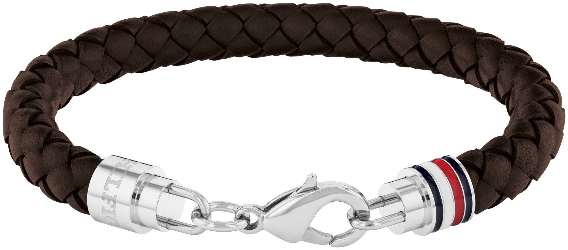 Tommy Hilfiger Lederarmband ICONIC TH BRAIDED LEATHER, 2790545, 2790546, mit Emaille