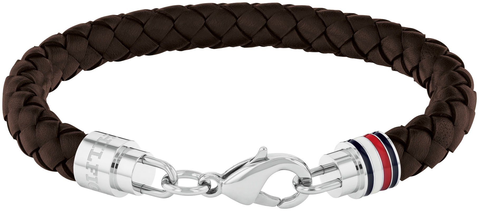 Tommy Hilfiger Lederarmband ICONIC TH BRAIDED LEATHER, mit Emaille günstig online kaufen