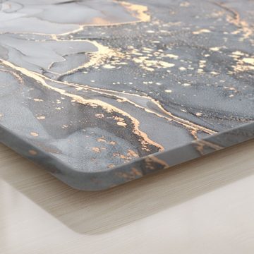 DEQORI Schneidebrett 'Elegantes Marmormuster', Glas, Platte Frühstücksbrett Schneideplatte