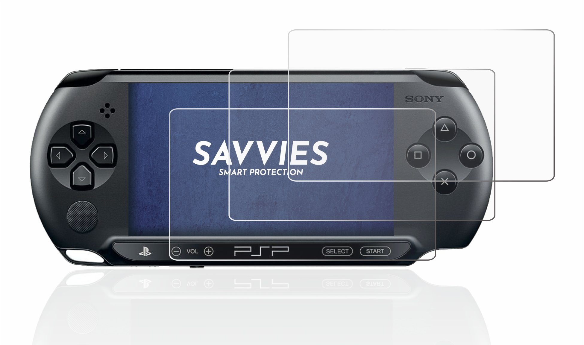 Savvies Displayschutzfolie Schutzfolie für Sony PSP 1004, 6 Stück, Displayschutz Schutz Folie Klar Transparent