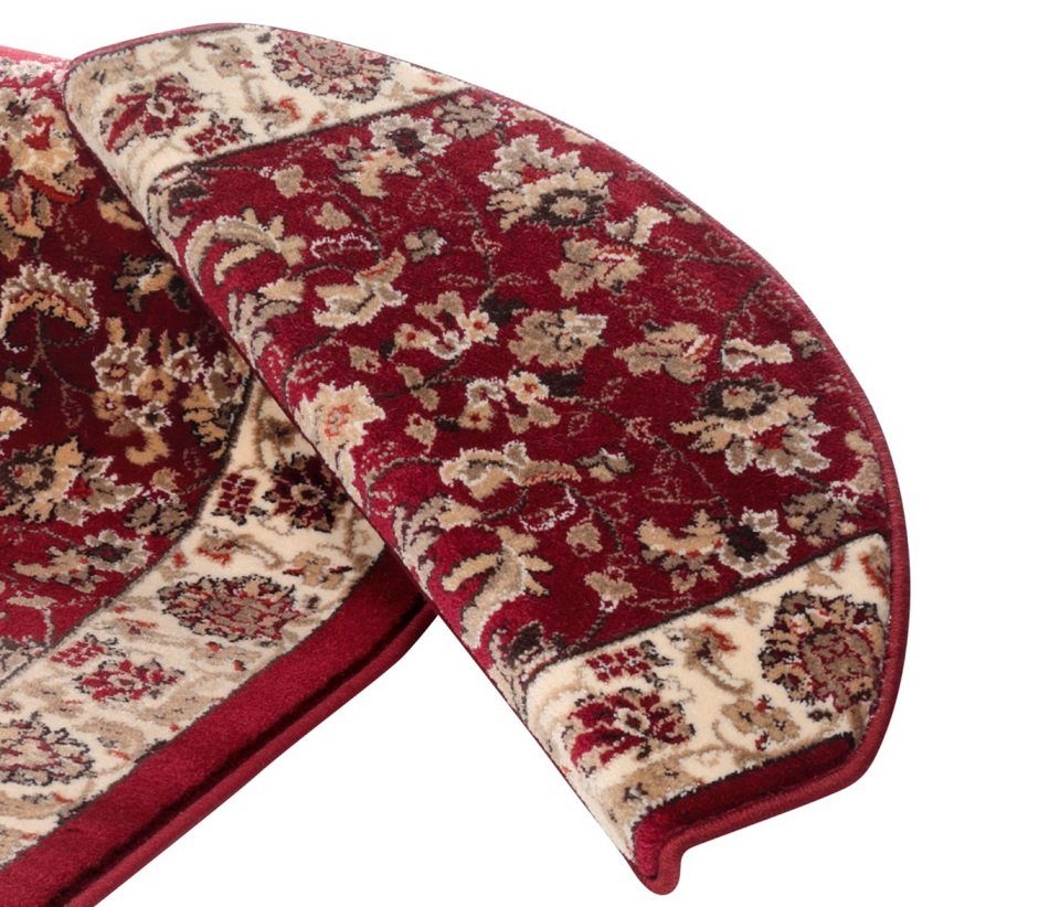 Peyer Syntex Stufenmatte Stufenmatten classic Design, rot, halbrund, Höhe: 13 mm, Orientalisch klassisch floral geblümt gemustert Garderobe Diele Flur
