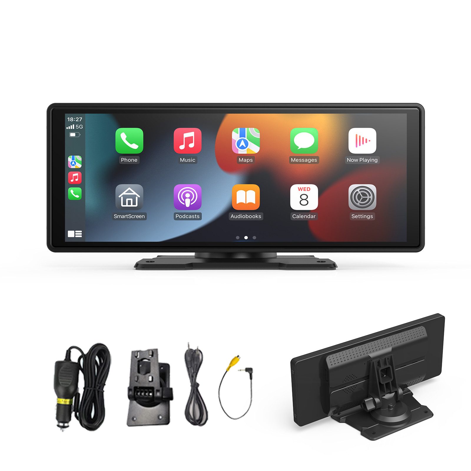 Tekoo 10,26 Zoll HD Apple Carplay & Android Auto, Touch Screen, Wireless Navigationsgerät (Wireless CarPlay, Android Auto, IPS, Bluetooth 5.0, MirrorLink, FM AUX)