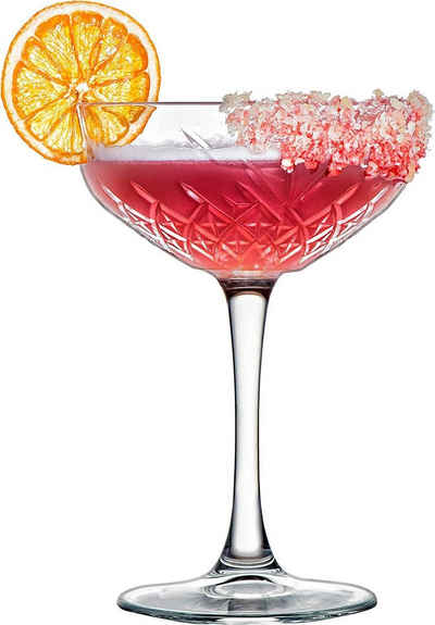 Pasabahce Gläser-Set Timeless, Glas, 4 Teilig Cocktailglas, Sektglas-Set, 255 ml
