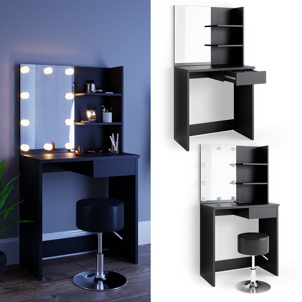 Vicco Schminktisch Dekos, Schwarz, 75 cm günstig online kaufen