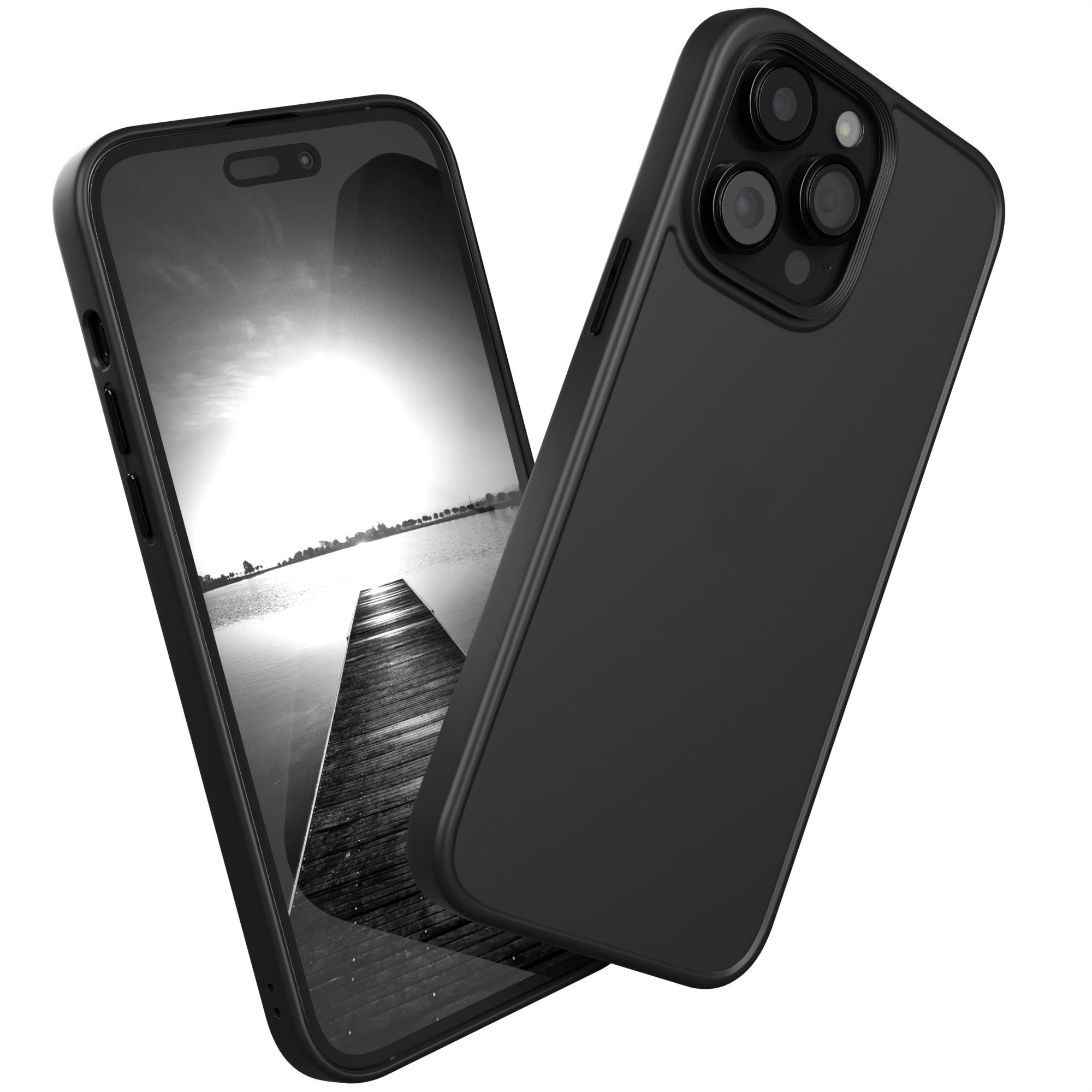 EAZY CASE Handyhülle Outdoor Case für Apple iPhone 14 Pro Max 6,7 Zoll, Hülle Outdoor kratzfest Schutzhülle mit Kameraschutz Robust Schwarz