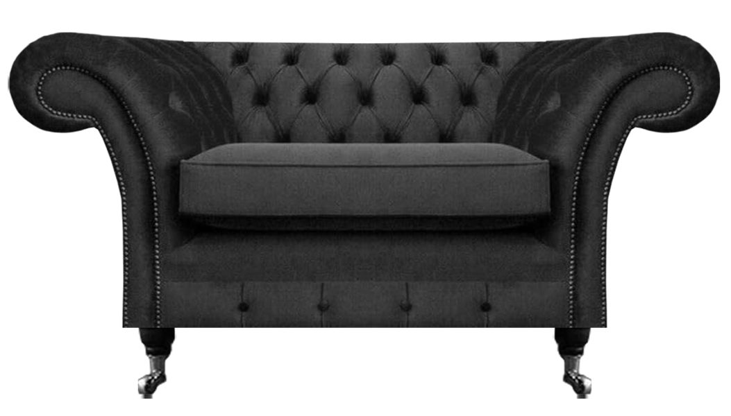 Xlmoebel Chesterfield-Sessel Luxus Polstersessel im Chesterfield-Stil in Schwarz (Sessel), Hergestellt in Europa