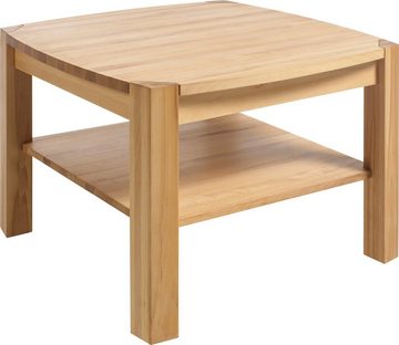 MCA furniture Couchtisch, Couchtisch Massivholz mit Ablage