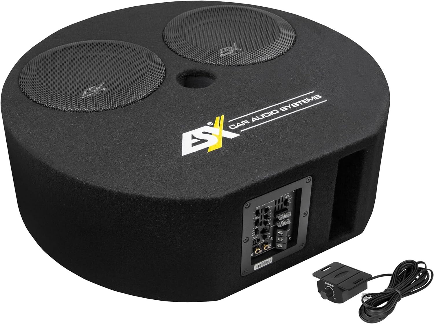 ESX DBX800A, Aktiv-Subwoofer für die Reserveradmulde, 2x20cm (8) Auto-Subwoofer (400 W, max.: W 20 cm)