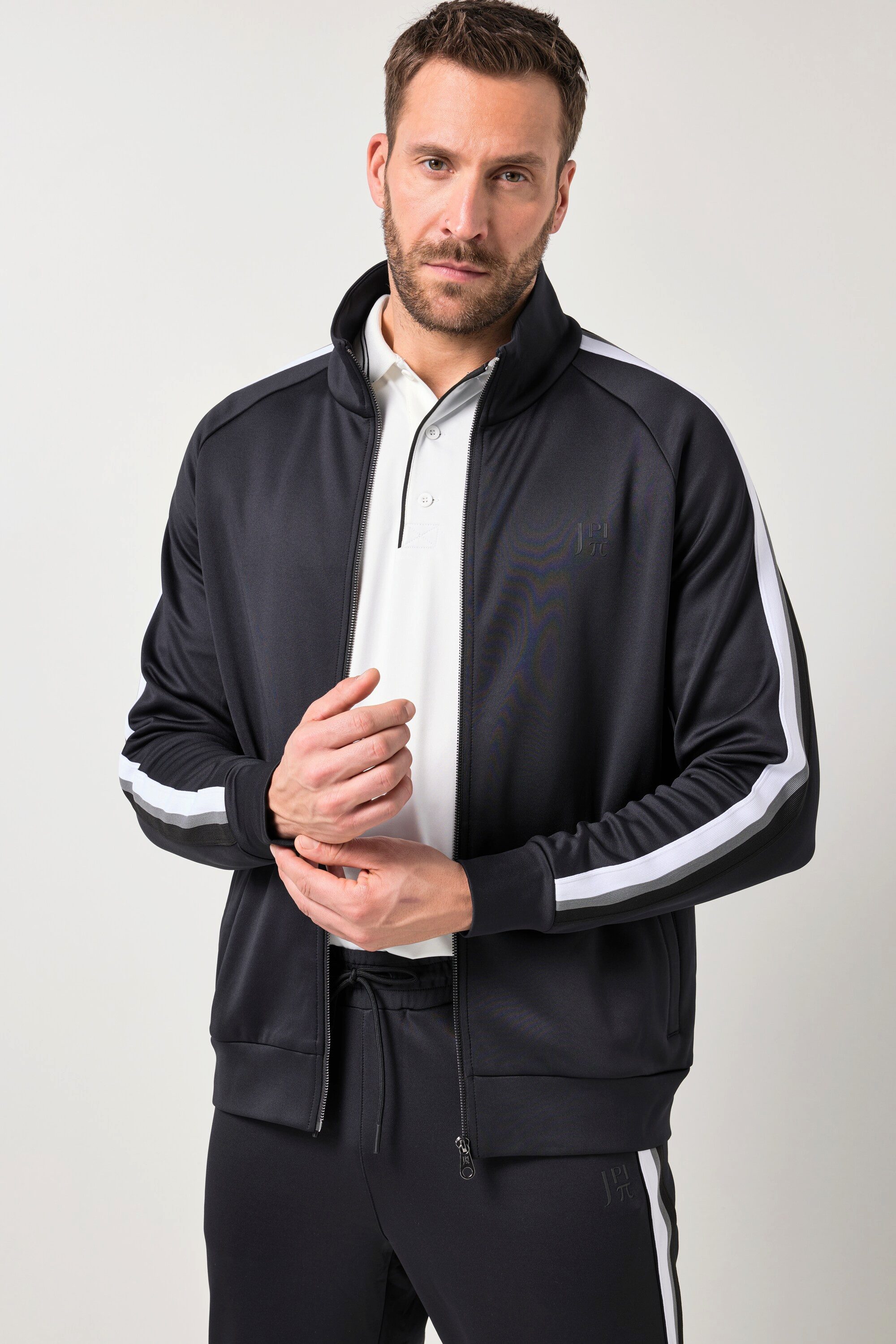 JP1880 Fleecejacke Sweatjacke FLEXNAMIC® Tennis Stehkagen