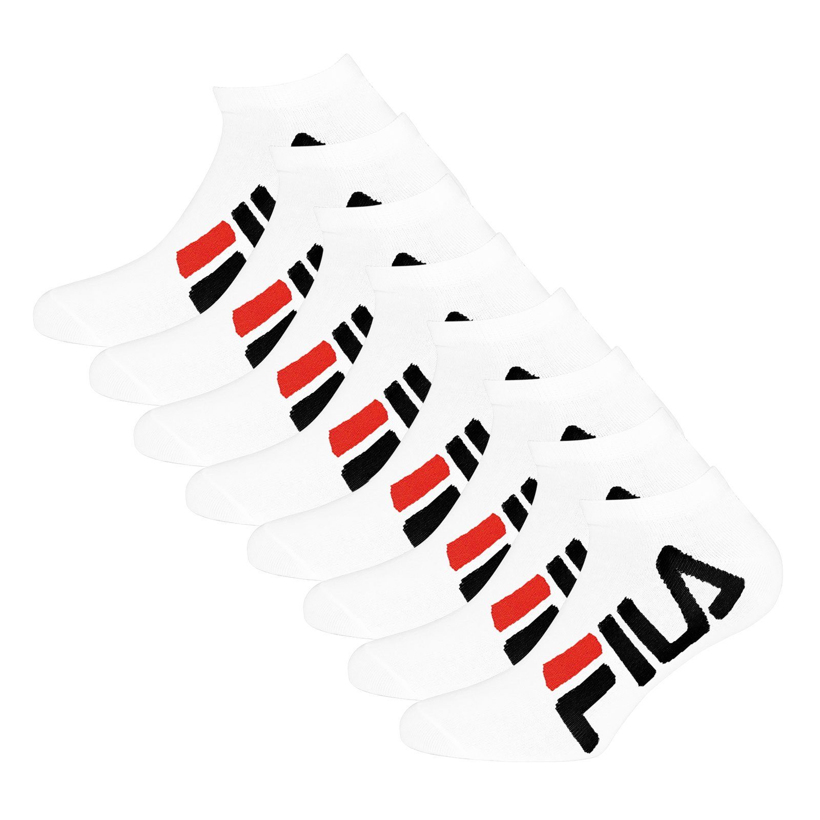 Markenschriftzug Calza Inivisible Fila mit 300 Sneakersocken großem (4-Paar) white Socks