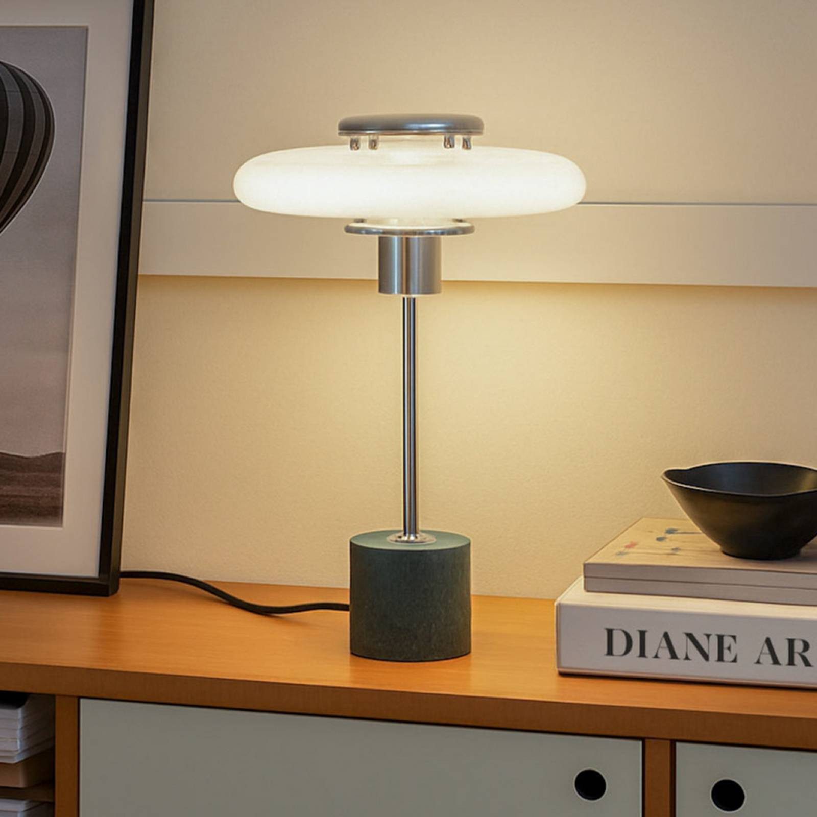 Lindby Tischleuchte Branford, Glas Grün IP20, 1 x 10 W LED