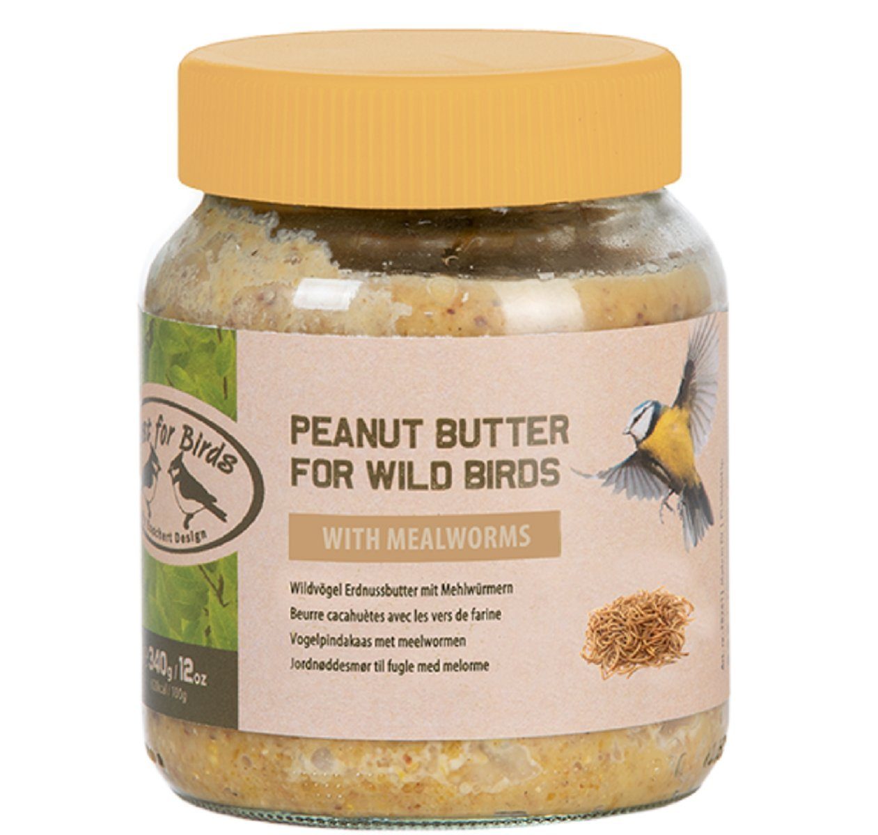 degawo Nistkasten Erdnussbutter mit Mehlwürmern für Wild Vögel