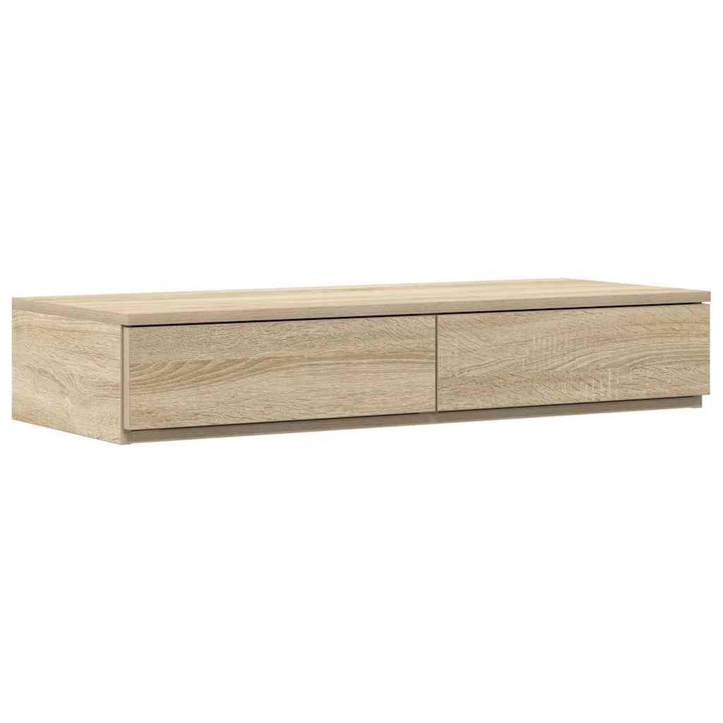 vidaXL Nachttisch Bettschubladen Sonoma-Eiche 90 x 36.5 x 16.5 cm Holzwerks günstig online kaufen