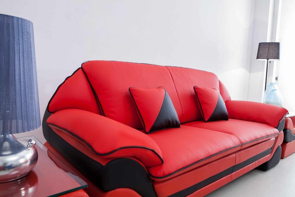 3+2+1 in Klassische Made Sofa Sofagarnitur Couch Leder, Set Komplett Polster Europe JVmoebel