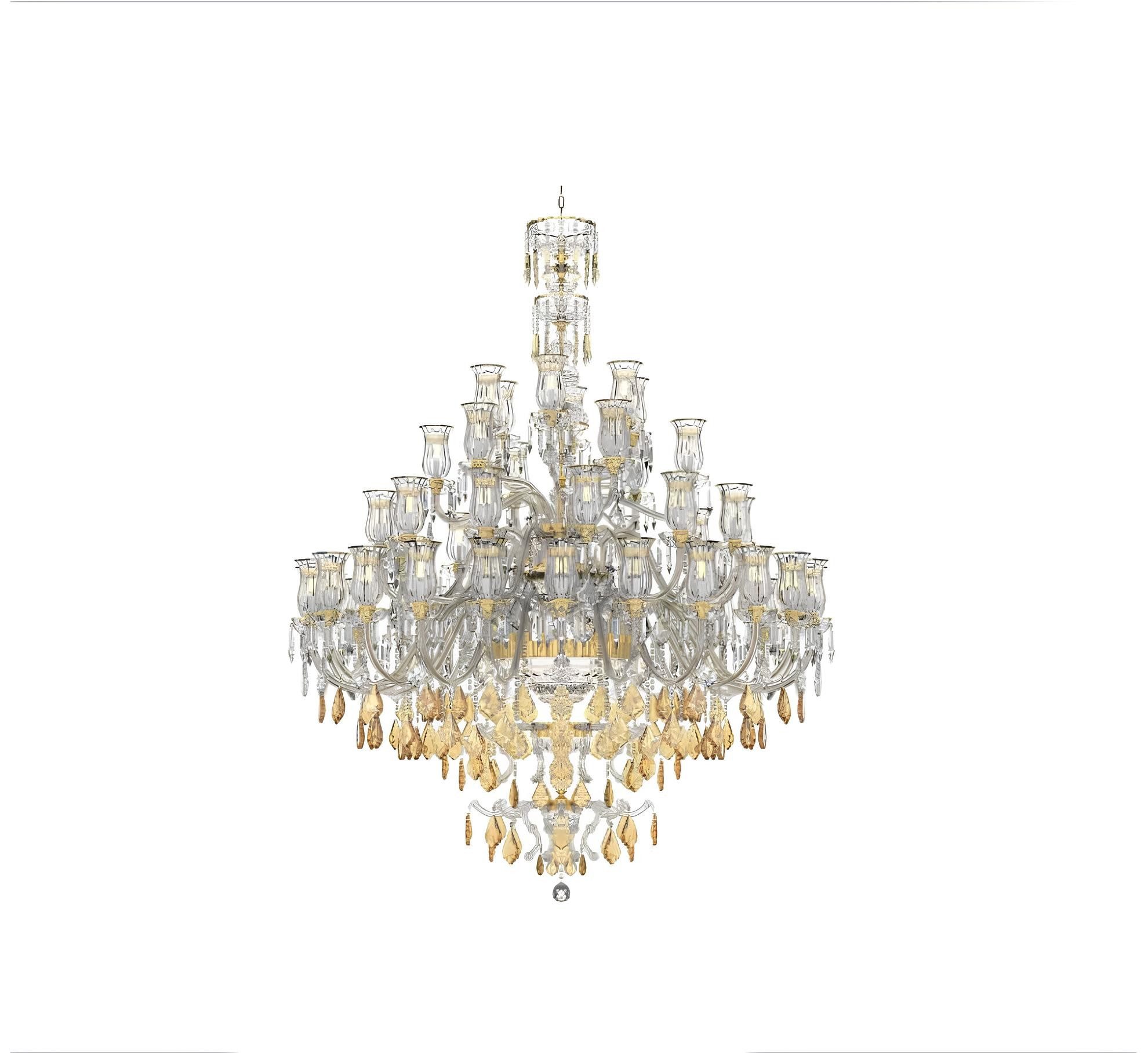 JVmoebel Kronleuchter Luxuriöser Pendelleuchte aus Kristall für das Wohnzimmer, Keine Funktionen, Leuchtmittel wechselbar, Made in Europa