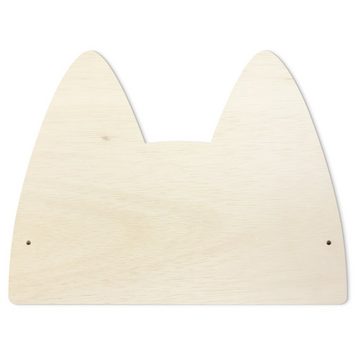 Bilderdepot24 Garderobenpaneel orange Tiere Waldtiere Herr Fuchs (Kindergarderobe Holz Kleiderhaken für die Wand inkl. Montagematerial), moderne Wand Garderobenleiste Flur - kleine Hakenleiste Kinderzimmer