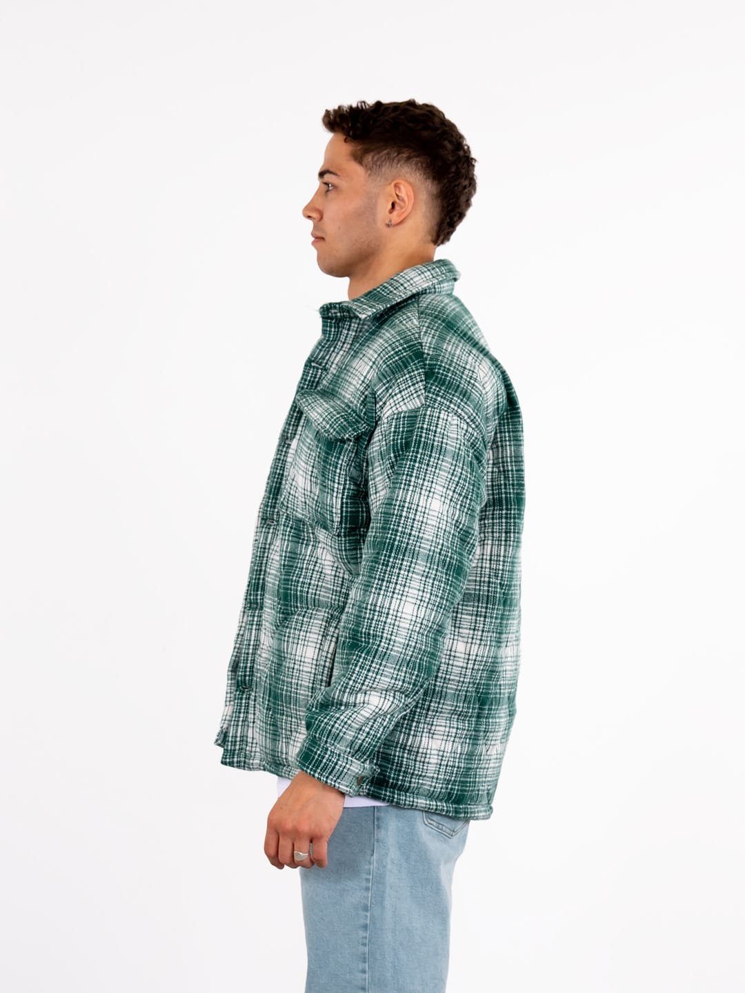 Hemdjacke Lumberjacket Jacket Kapitone Herren Flanelljacke kariert Hemdjacke