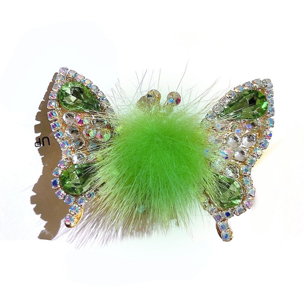 Blusmart Diadem Haarnadel Mit Fliegenden Schmetterlingen, Niedlich, Bezaubernd Grün | Haarschmuck