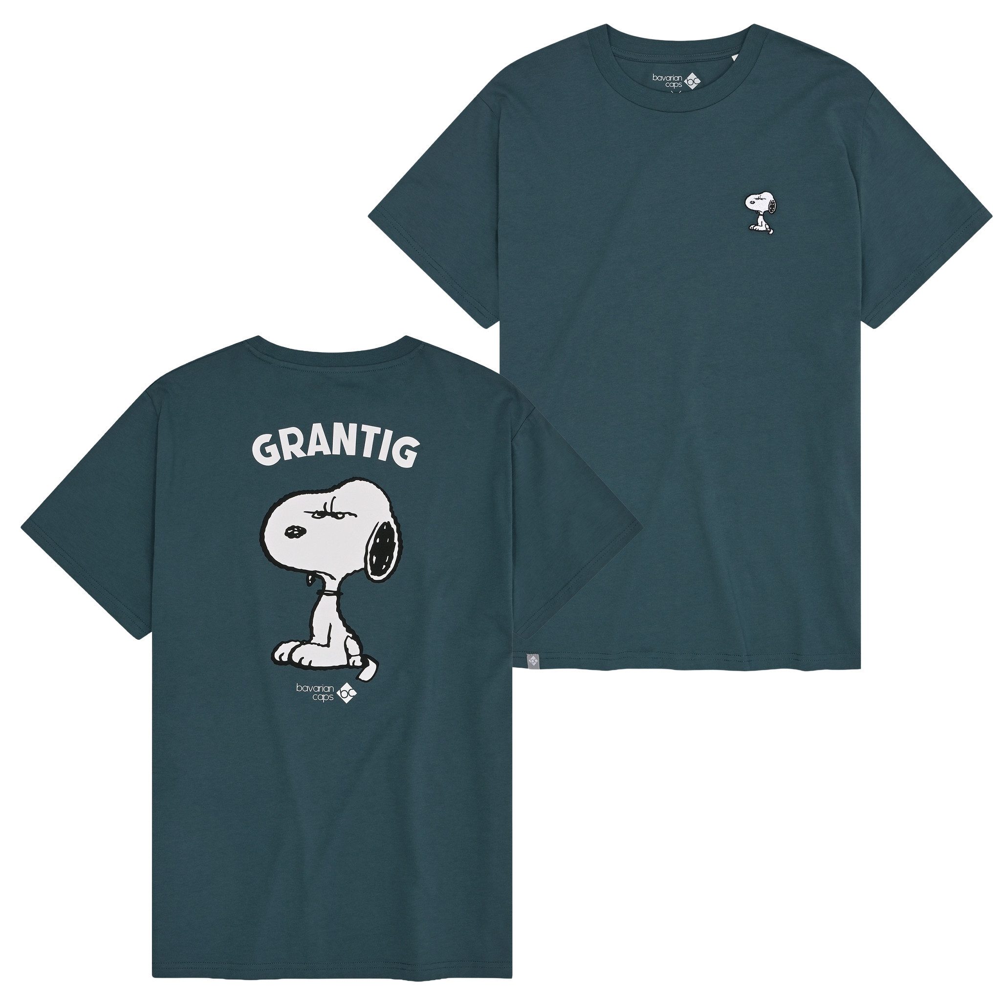 Bavarian Caps T-Shirt Bavarian Caps T-Shirt "Grantler Klub: Snoopy" - blaugrau (Kinder) (T-Shirt, T-Shirt)