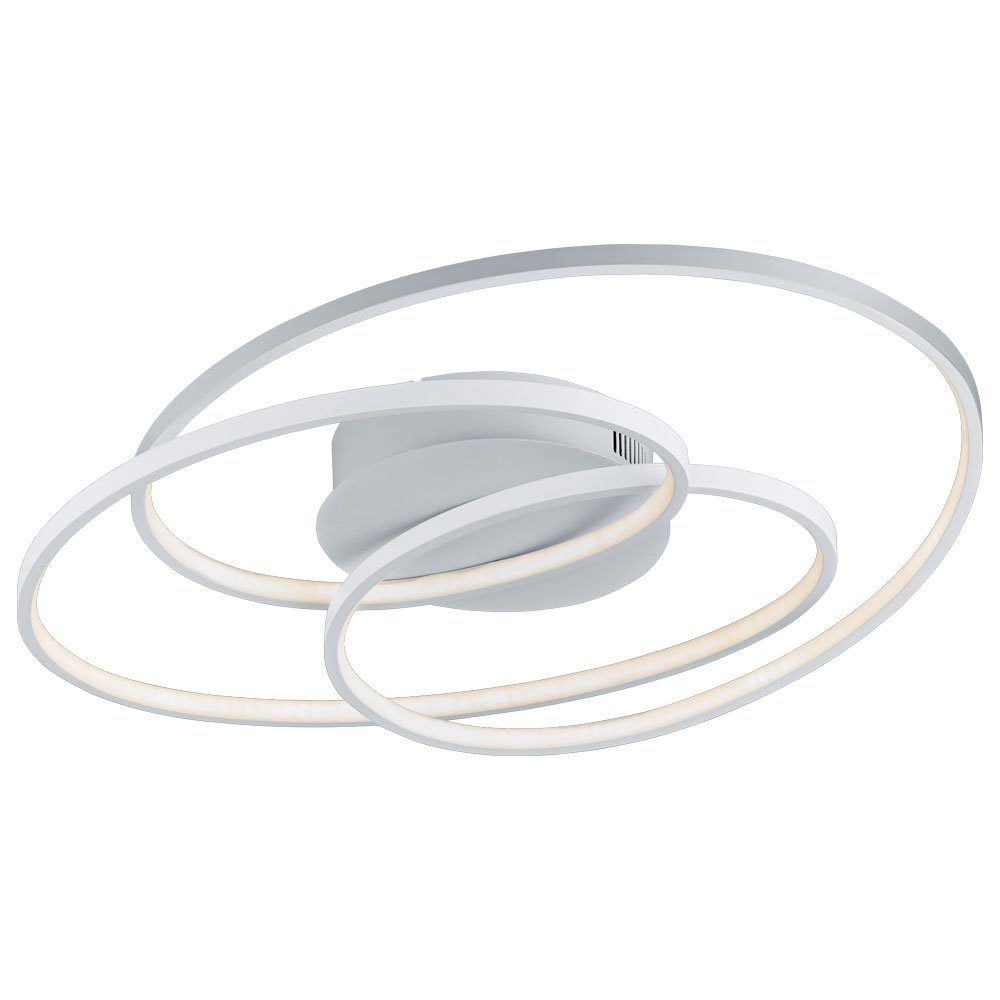TRIO Leuchten LED Deckenleuchte, LED-Leuchtmittel fest verbaut, Warmweiß, LED Decken Leuchte Wohn Zimmer Beleuchtung Ringe Lampe Switch