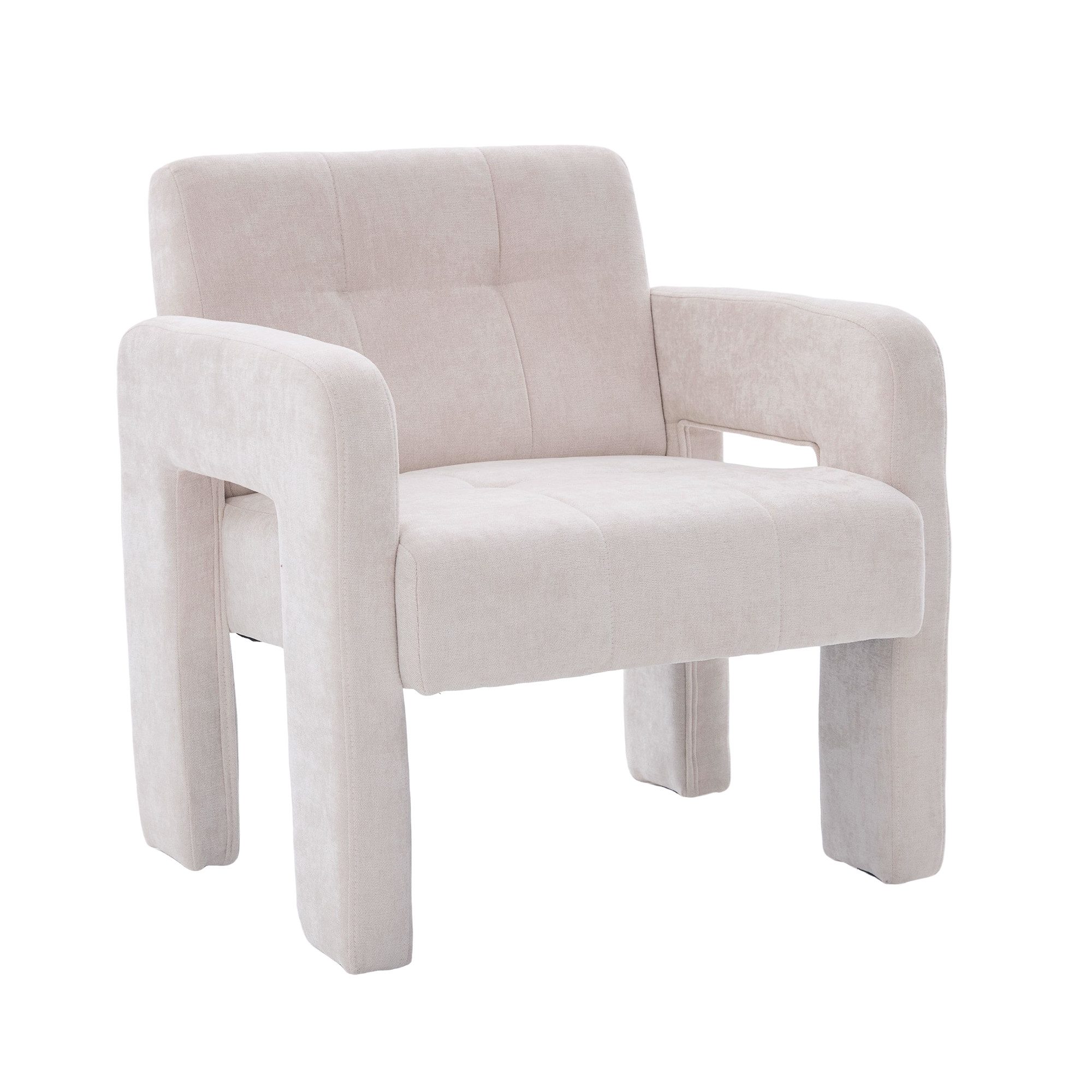 Furnishings Home Sessel Loungesessel Minimalistisch Chenille Skandinavisch Wohnzimmer (1-St., 67,5x69x74,5cm Einzelsessel Für Büro Schlafzimmer), Hautfreundlich Breit Sitzfläche Stabil Bis 230kg Tragkraft