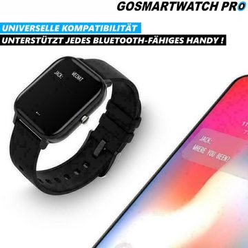 MAVURA GOSMARTWATCH PRO Smartwatch Bluetooth Fitnesstracker Fitness Armband Smartwatch für Android und Apple IPhone iOS Samsung Huawei HTC Xiaomi, Armbanduhr wasserdicht Herren & Damen