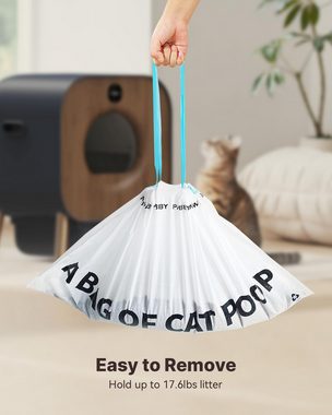 PAWBBY Müllbeutel Katzen -Toilettenmüllsack, Zubehör für PAWBBY Katzentoilette, 3 Rollen 30 Stück