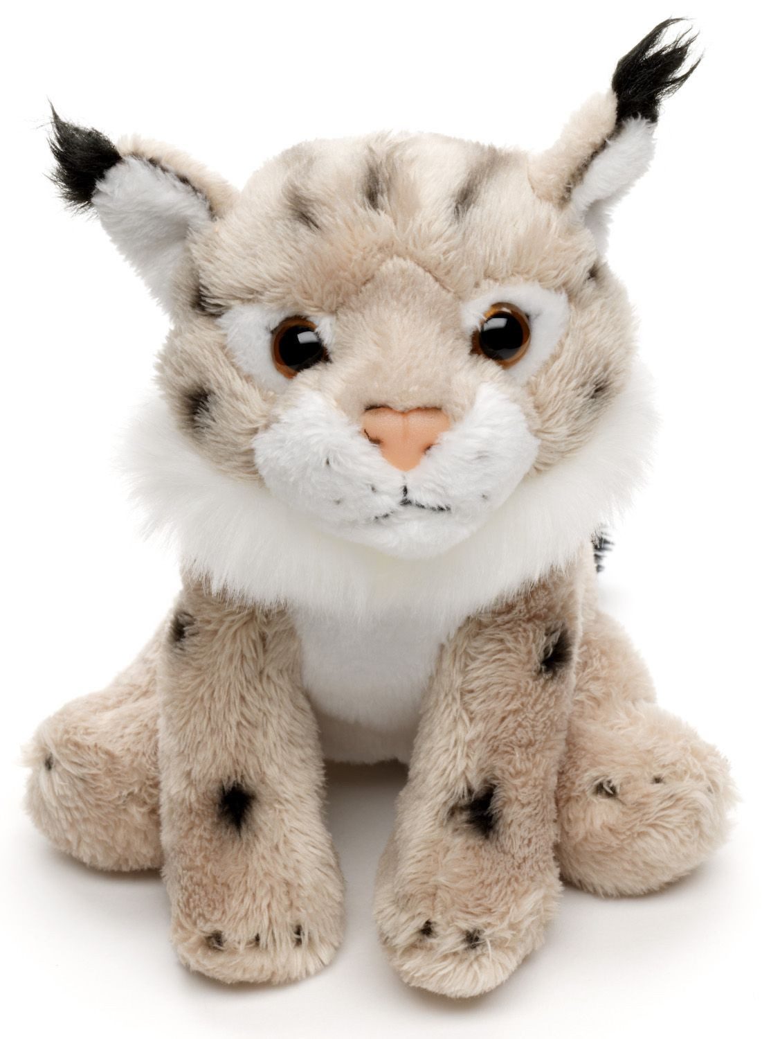 Teddys Rothenburg Kuscheltier Luchs sitzend 15 cm braun/schwarz/weiß Plüschluchs Stofftier (Plüschtier, Stoffluchs)