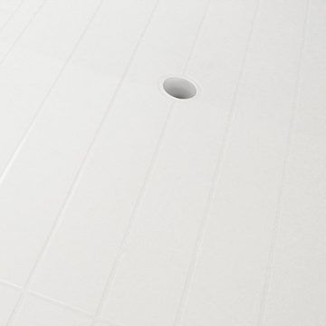 furnicato Gartentisch Weiß 126 x 76 x 72 cm Kunststoff