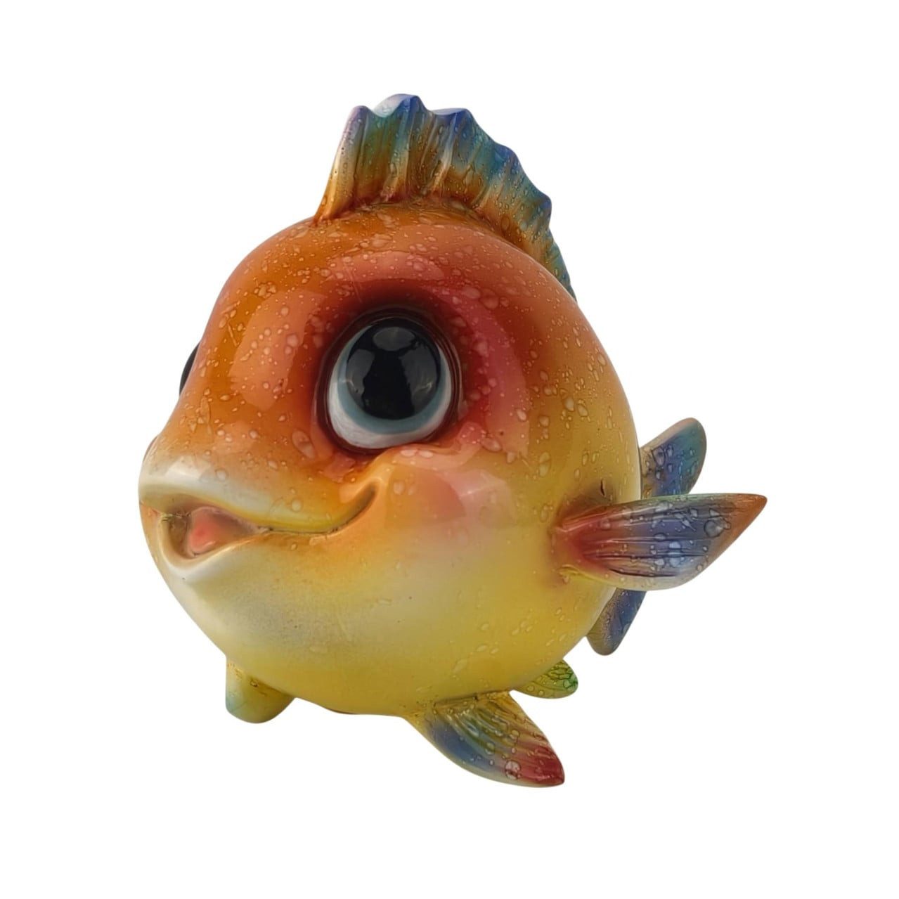 Figurendiscounter Gartenfigur Dekofigur Fisch 15 x 11,5 cm bunt