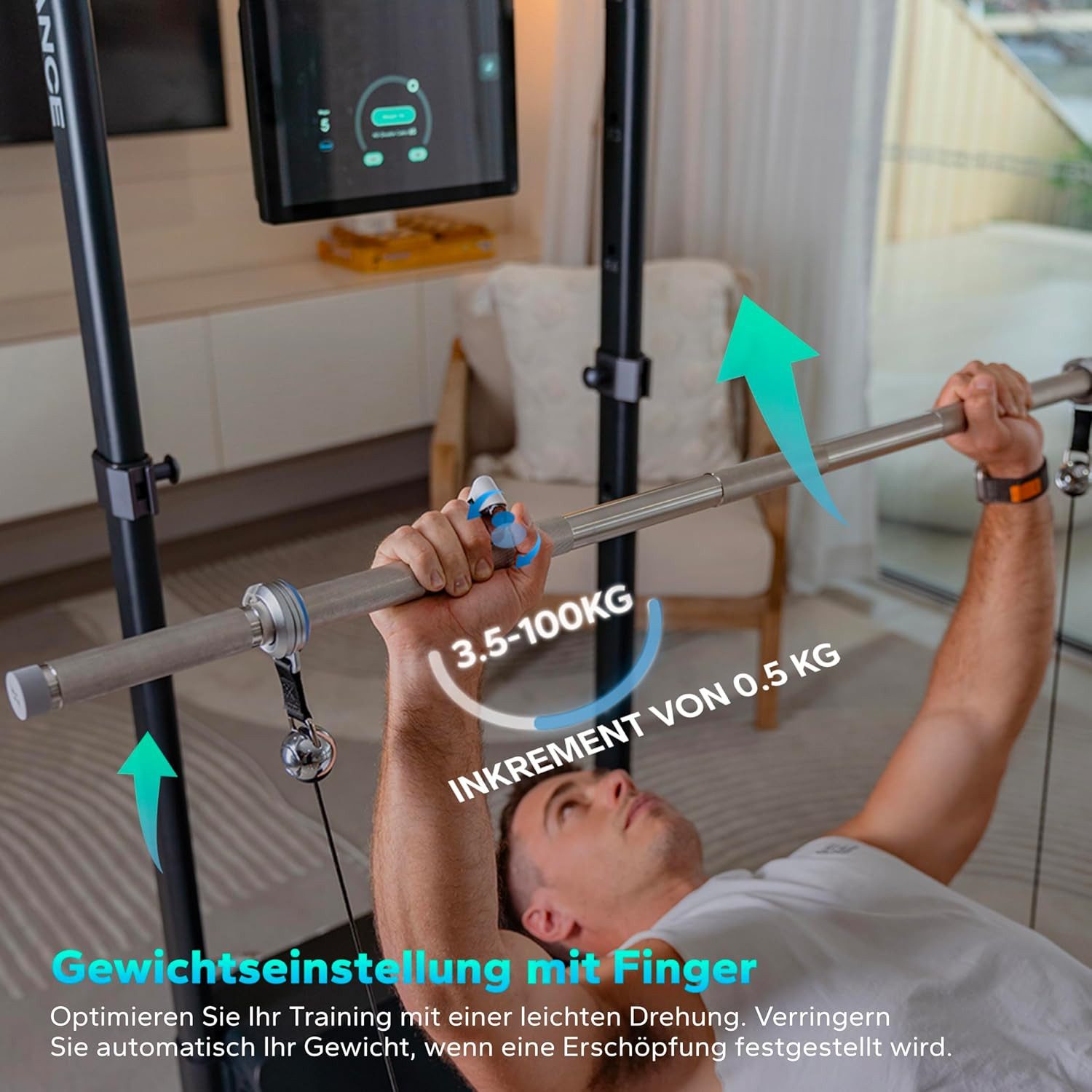 SPEEDIANCE Kraftstation Smart Home Gym System, Multifunktionale Smith Maschine, Tragbare Kabelmaschine für Ganzkörper-Krafttraining zu Hause