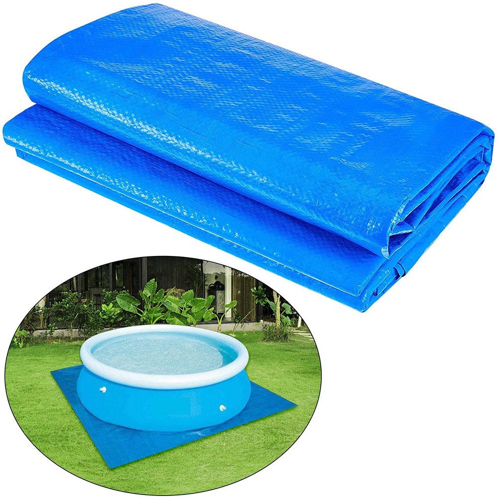 BTTO Bodenschutzplane Pool Bodenschutzplane Wasserdicht,PE Bodenplane (1-St), Pool-Abdeckung,Abdeckplane,für 8ft bis 14ft Frame oberirdische Pools