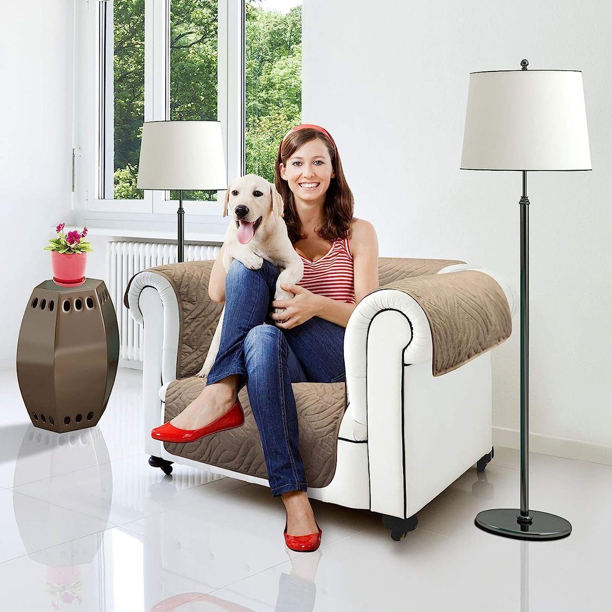 Starlyf Sofaschoner Sofa Cover Sofahusse, wasserabweisend, wendbar, Sofabezug oder Sesselbezug