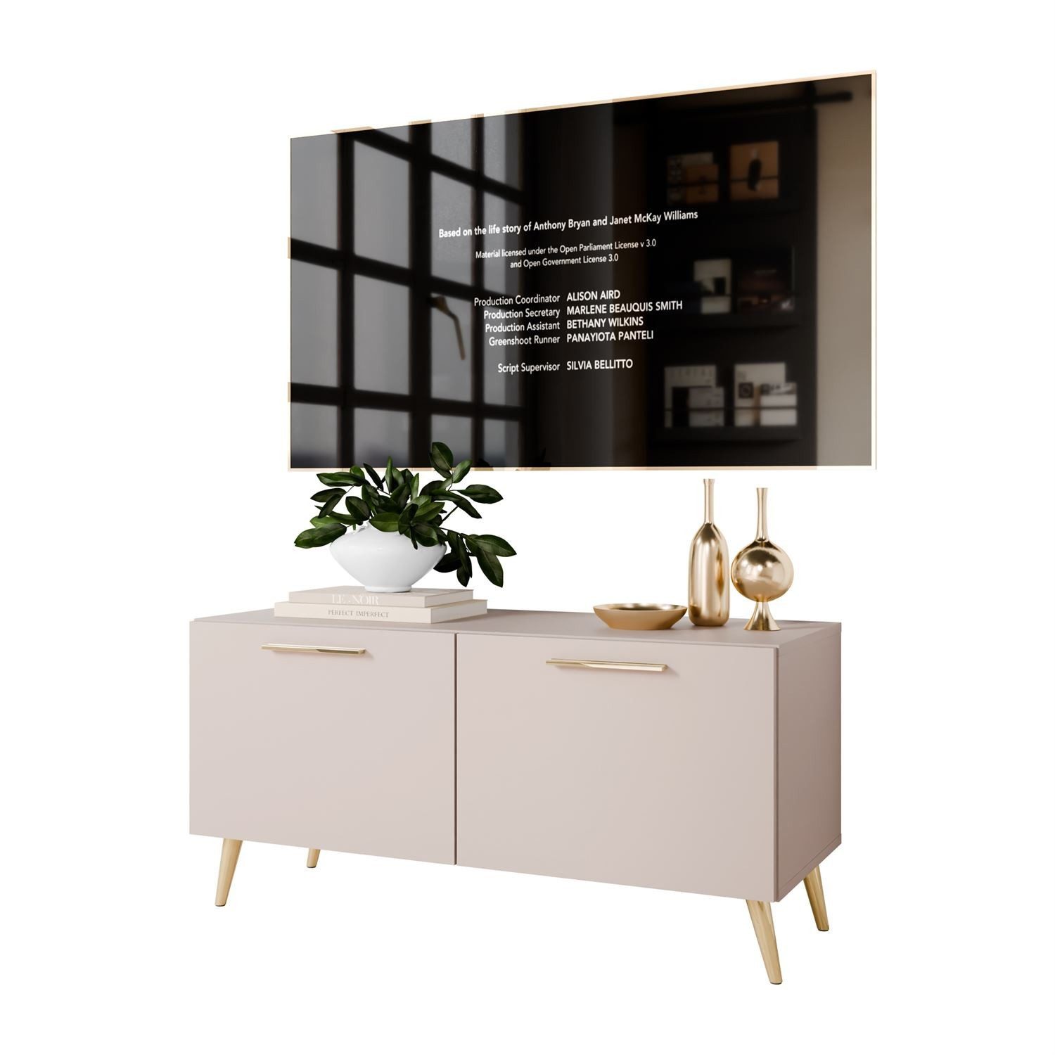 Lookway TV-Schrank KASCHMIR AURA 100 auf Beinen 100x49x40 cm