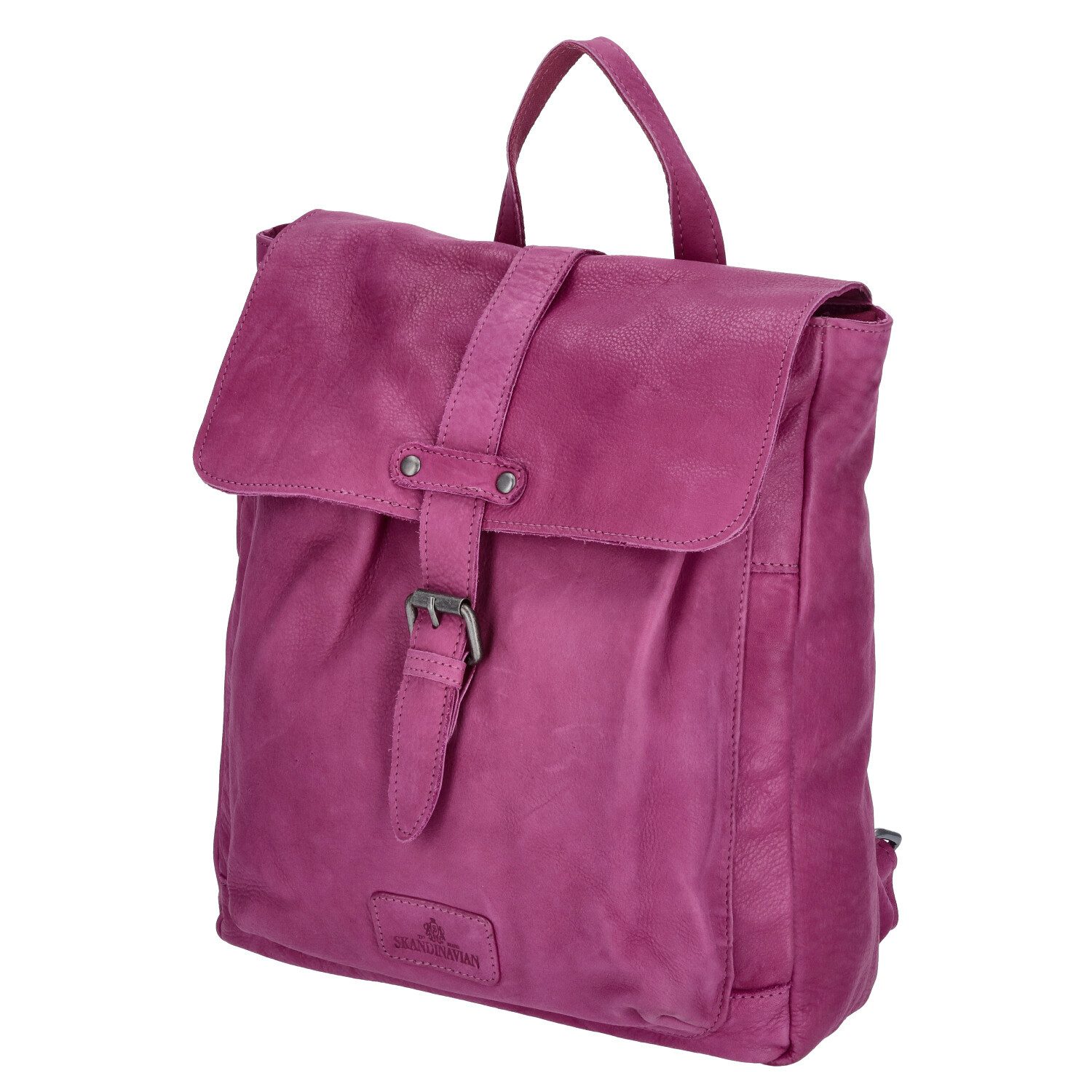 Freizeitrucksack The Skandinavian Brand Damen Leder Rucksack Purple