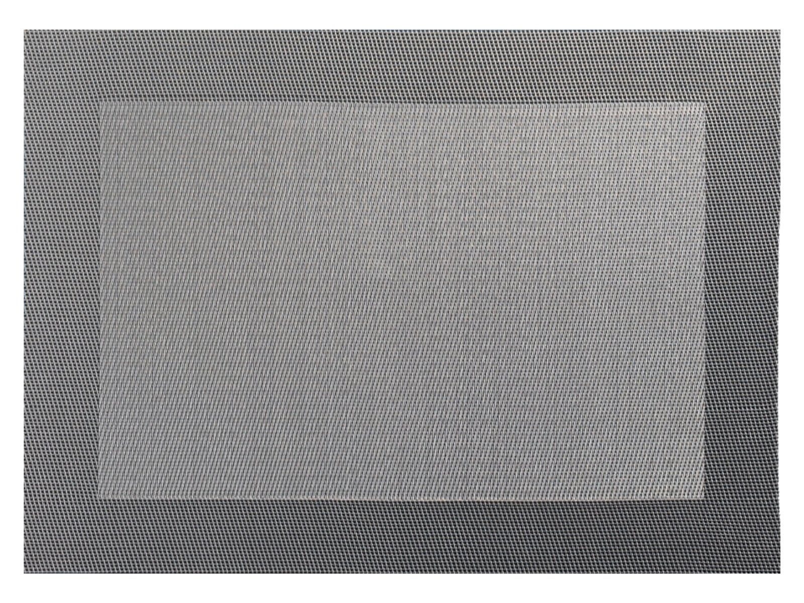 Platzset, Tischset gewebter Rand grau 46 x 33 cm, ASA SELECTION