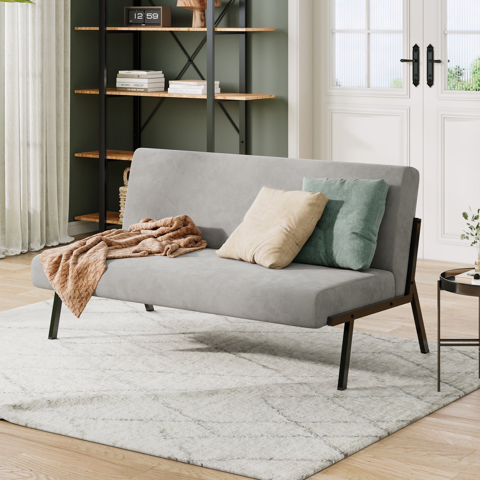 Dripex Sofa Sofa 2 Sitzer Stoffsofa Modern mit Metallrahmen 112 x 75 x 68 cm