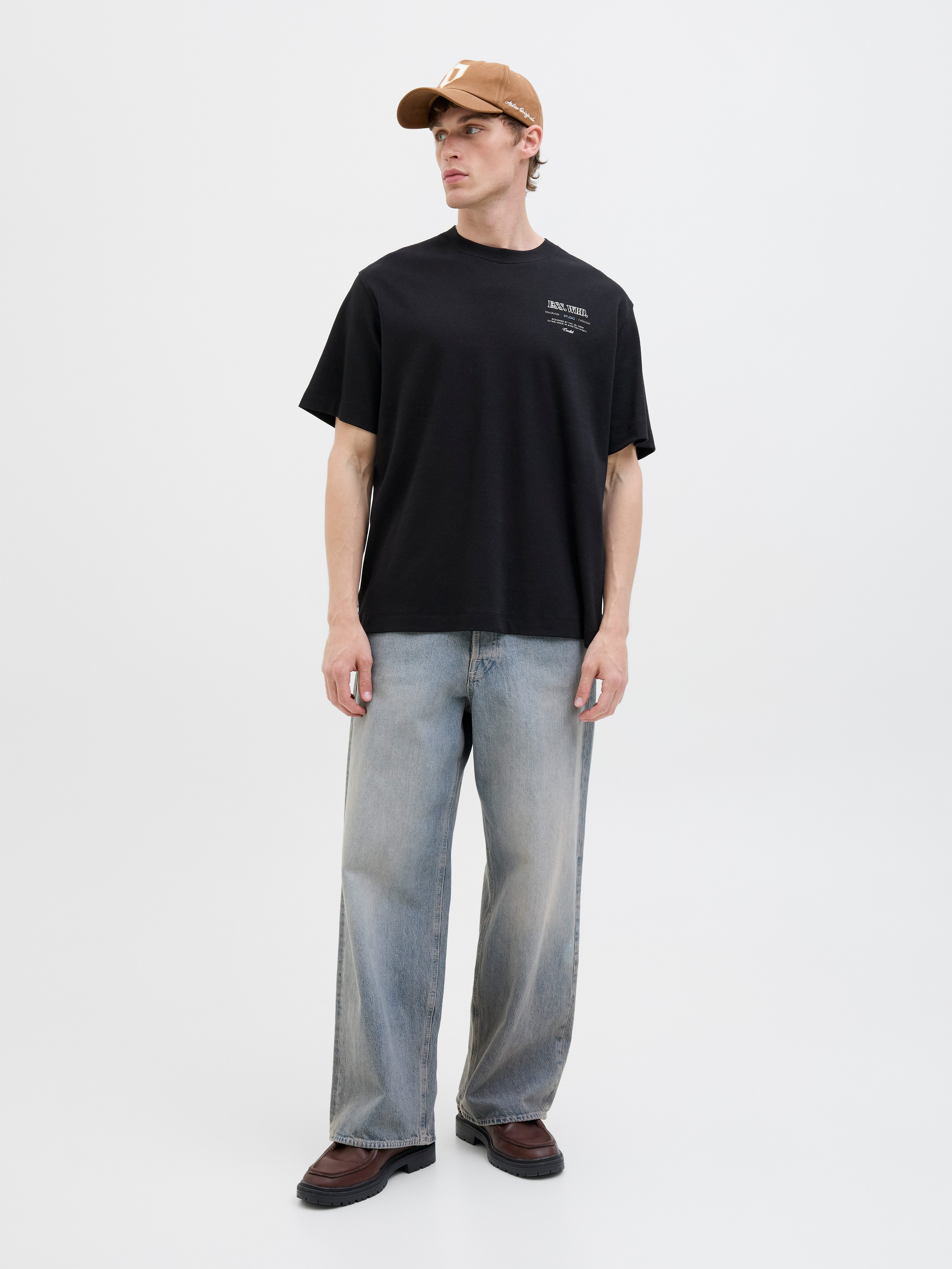 Jack & Jones Rundhalsshirt JJEURBAN EDGE STUDIO TEE SS O-NECK NOOS mit Front und Back Print – Bild 4 von 5