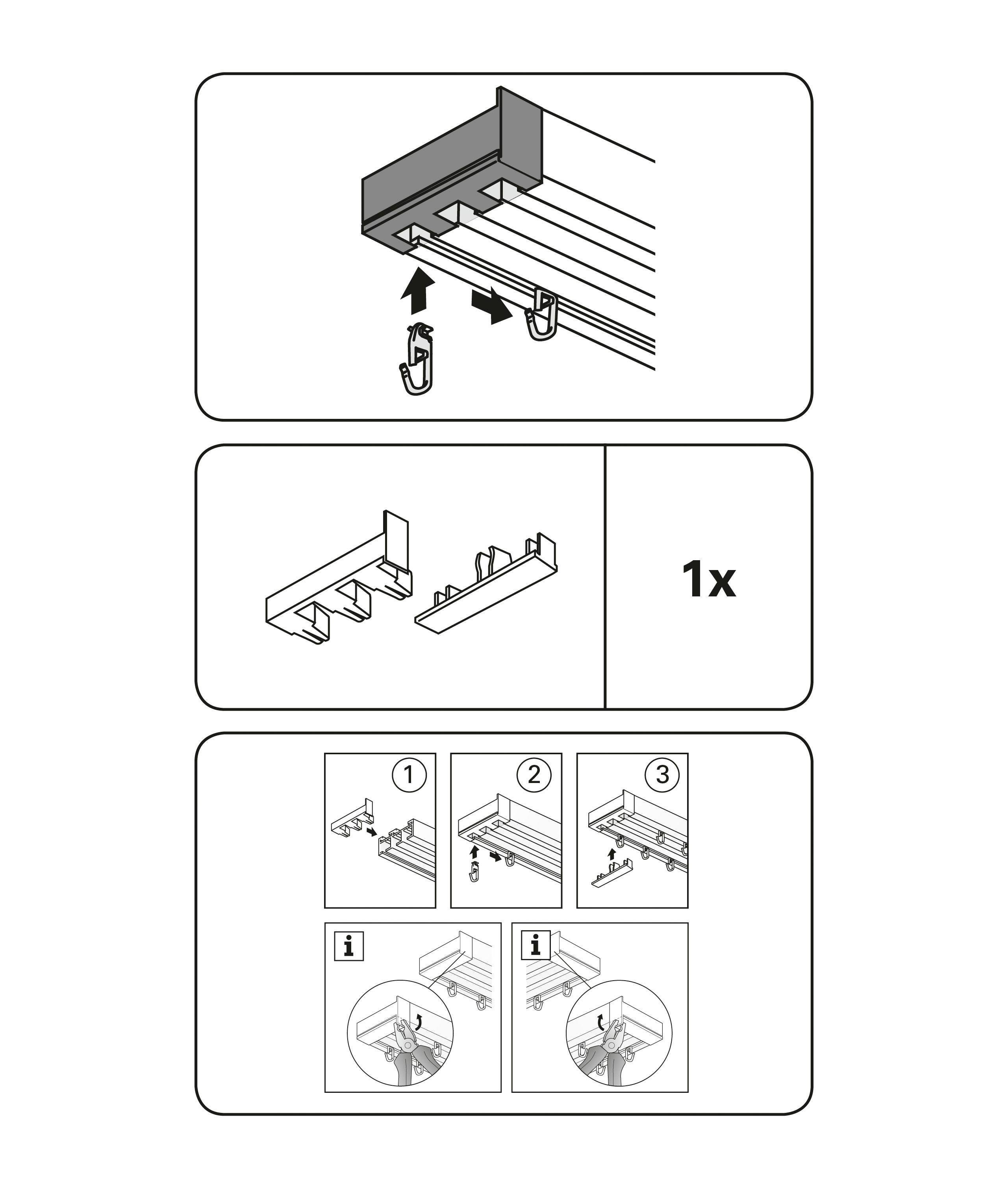 GARDINIA Gardinenstangen-Endstück mit Ausklinkung 3-läufig, (1-St), günstig online kaufen