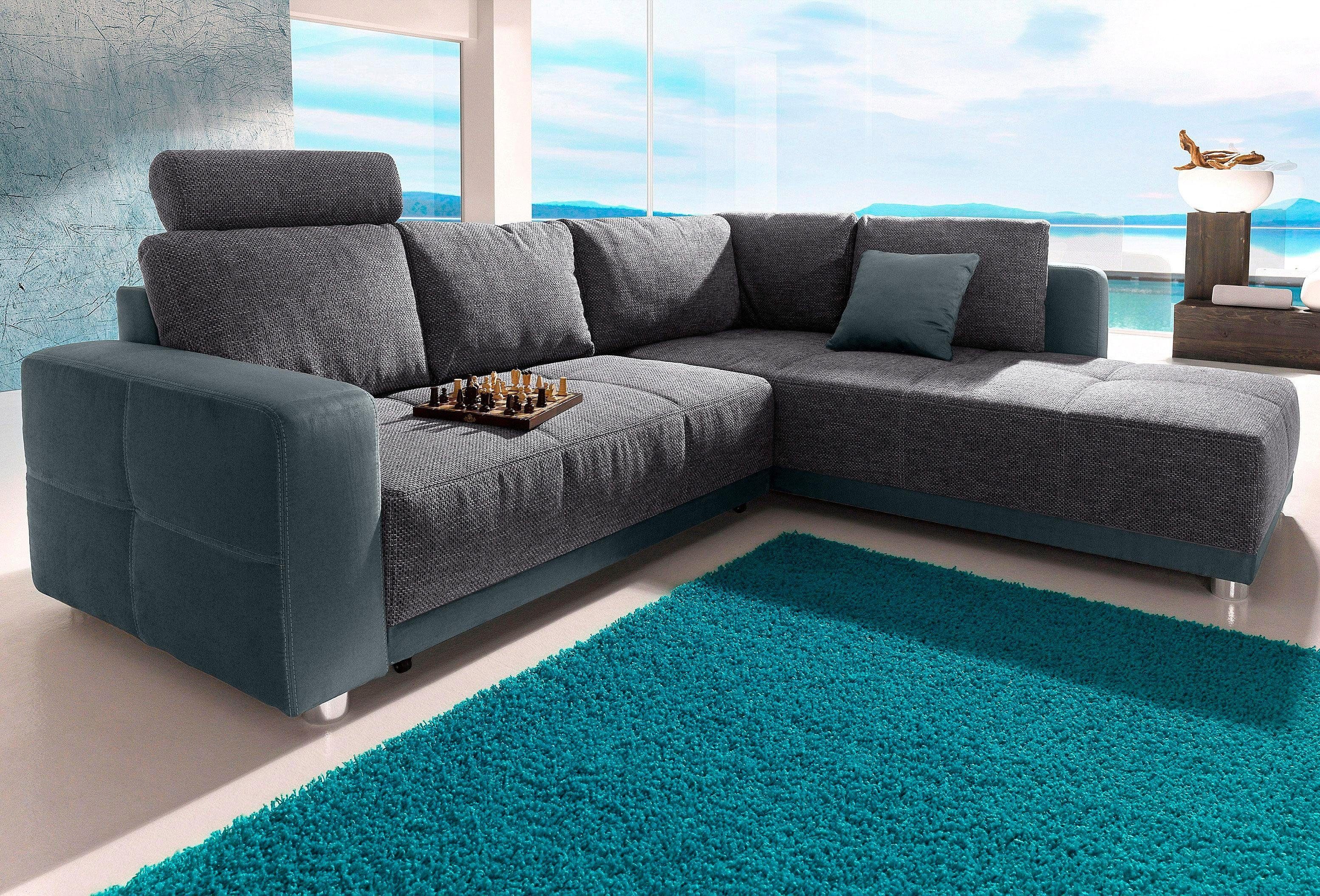 Jockenhöfer Gruppe Ecksofa "Orlando L-Form" mit Bettfunktion, Bettkasten un günstig online kaufen