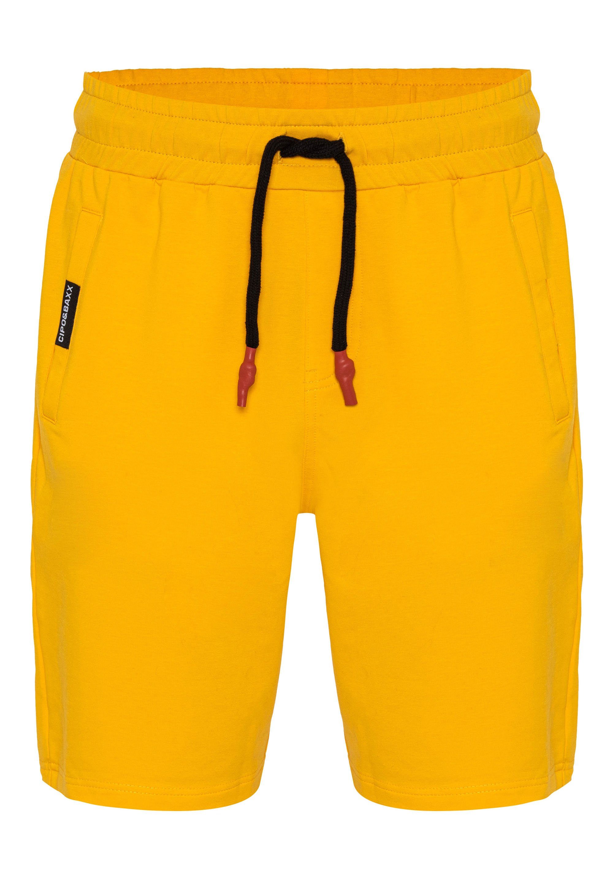 in gelb sportlichem Baxx Cipo Look Shorts &
