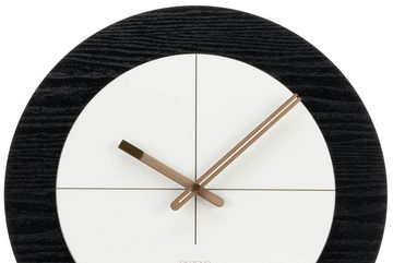 ONZENO Wanduhr THE CONFIDENT. 40x40x0.9 cm (handgefertigte Design-Uhr)