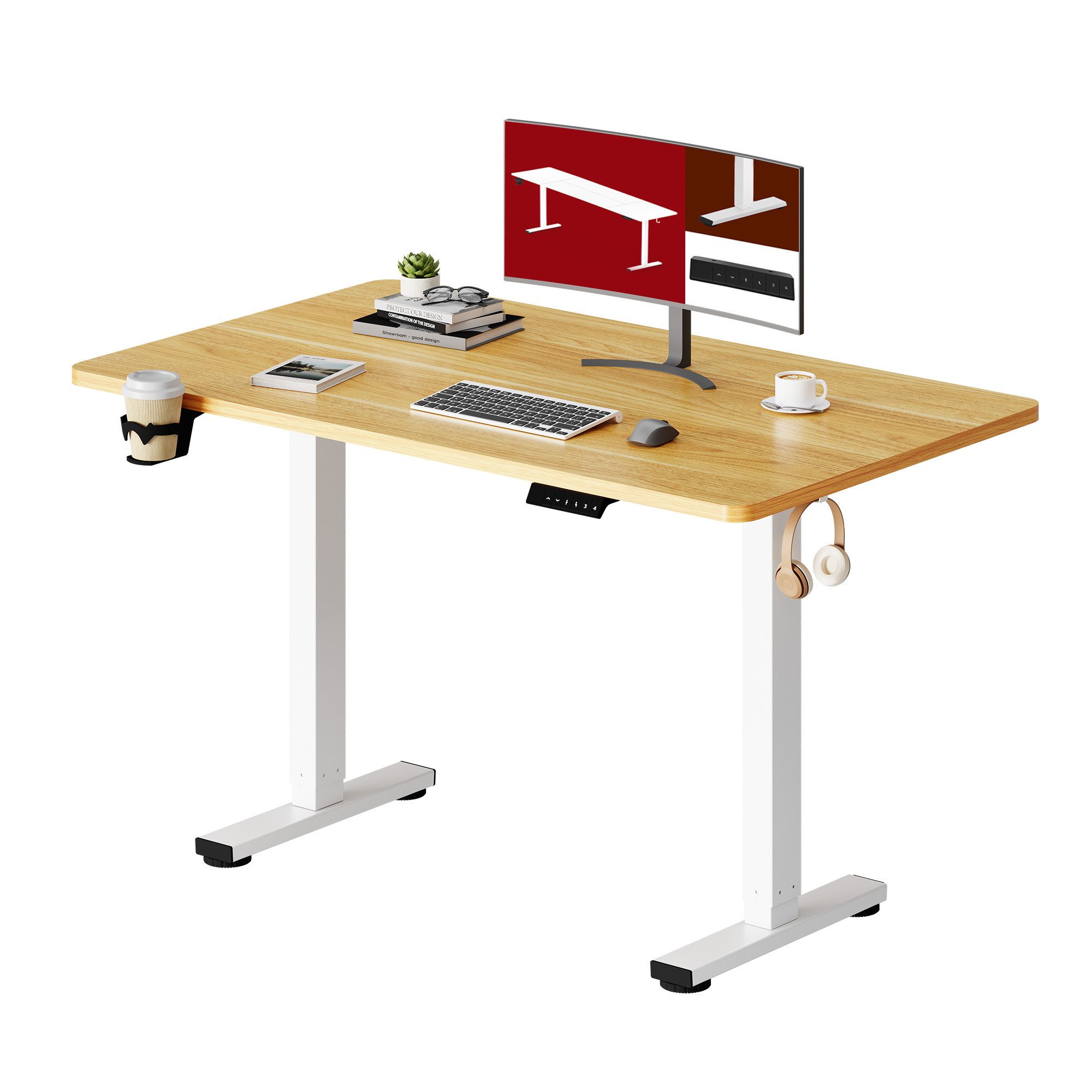 SANODESK Schreibtisch Elektrisch höhenverstellbarer Schreibtisch (inkl. vie günstig online kaufen