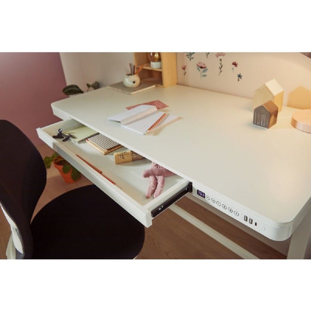 elektrisch Schreibtisch verstellbar und inkl. USB-Anschluß Schublade Lifetime Kidsrooms Schreibtisch