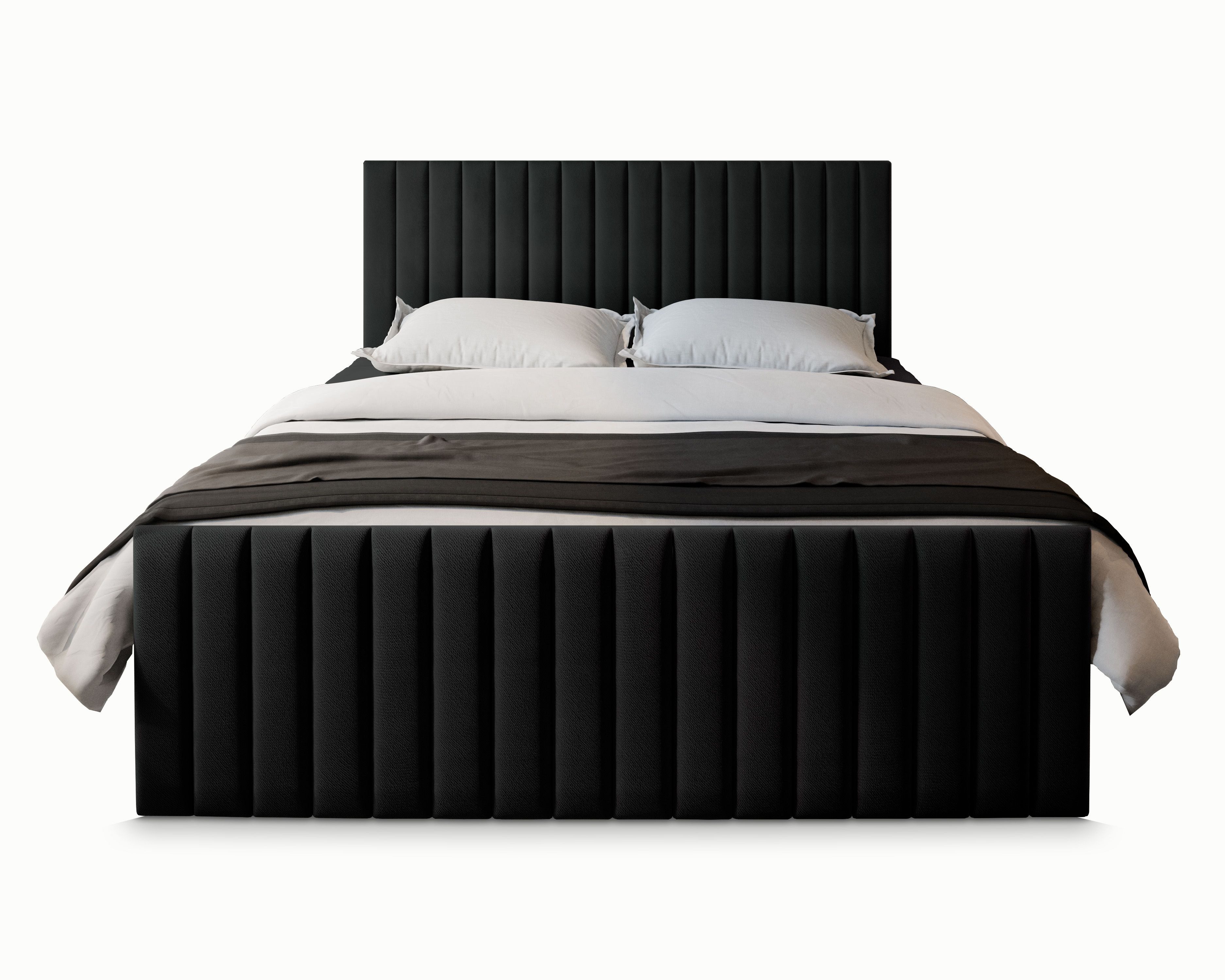 Masseno Boxbett ARION 180x200 cm mit Bonell Matratze und Topper, Doppelbett, Polsterbett mit Kopfteil, Boxspringbett – Bild 5 von 5
