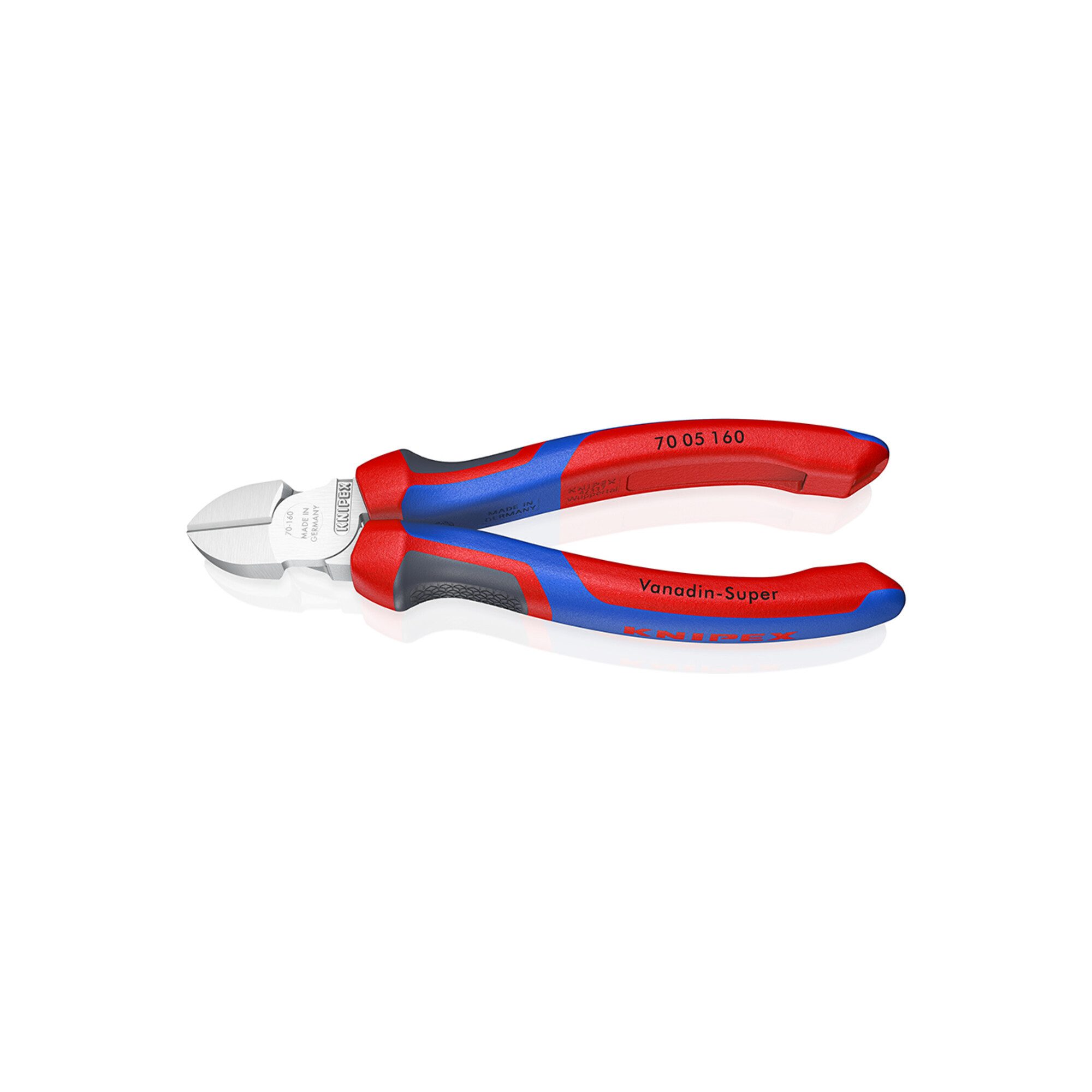 Knipex Seitenschneider KNIPEX 70 05 160 Seitenschneider mit Comfort-Griffen verchromt 160 mm