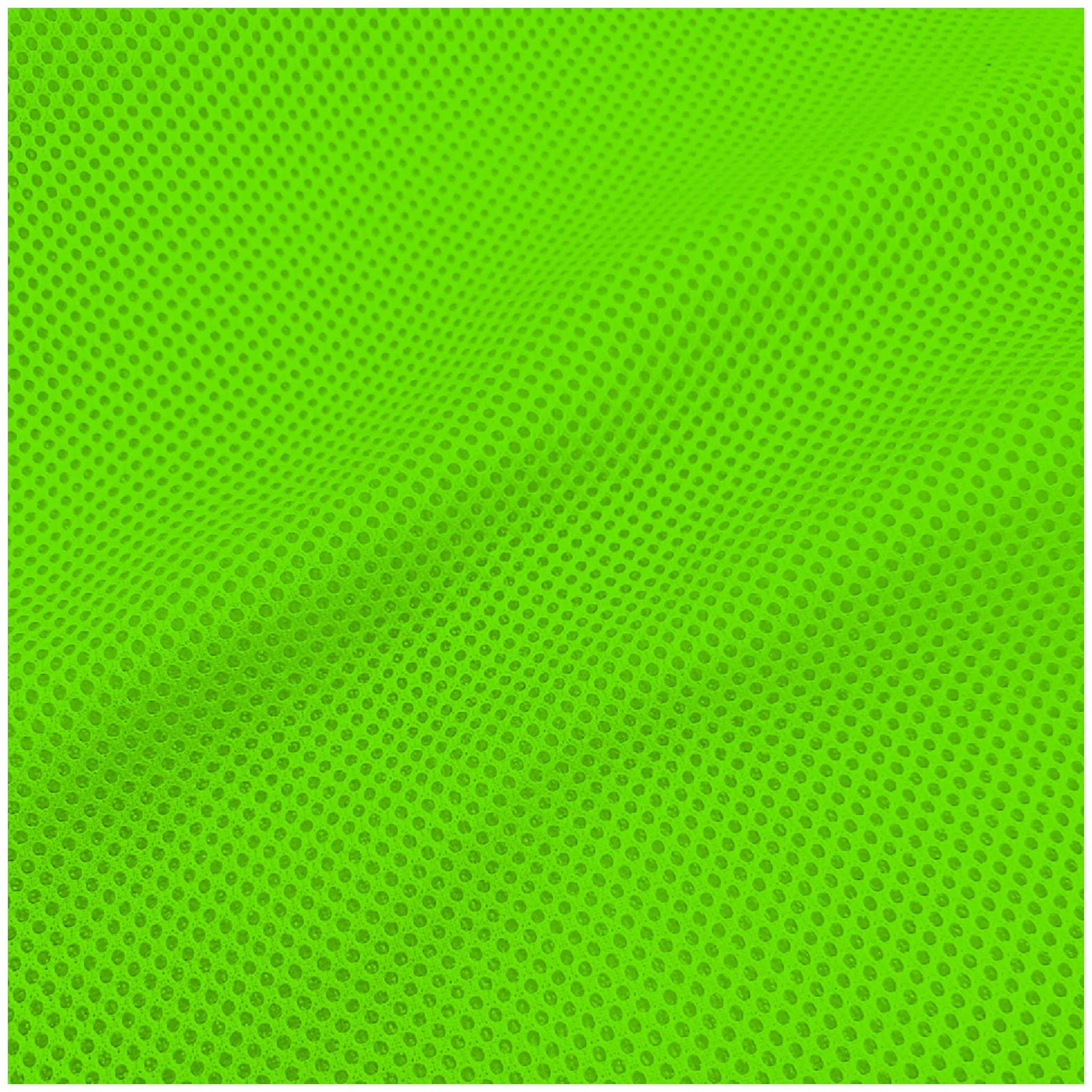 maDDma Stoff 3D Air Mesh 4mm Distanzgewebe 150cm Meterware Polyester Rucksack DIY, neongrün