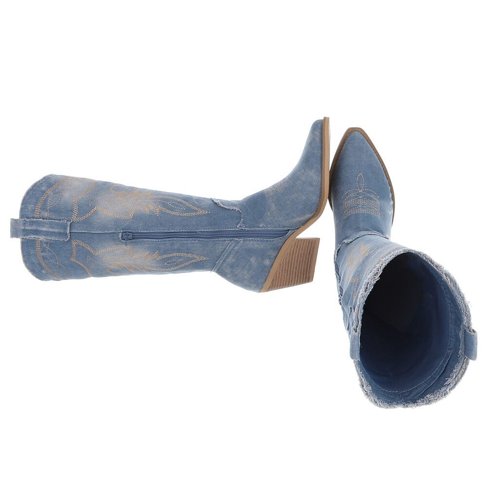 Ital-Design Damen Cowboyboots Western Sommerboots (88843836) Blockabsatz St günstig online kaufen