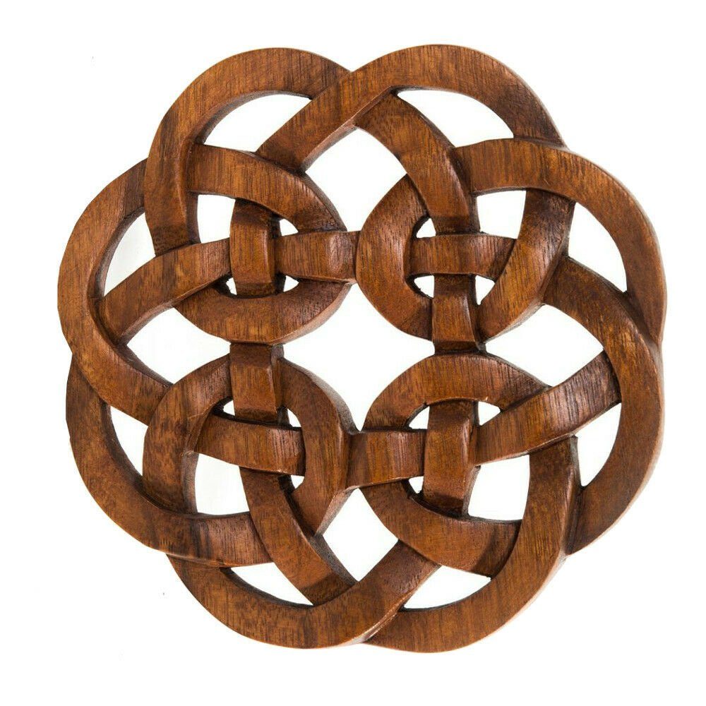 Wanddekoobjekt Wandschmuck Wandbild Keltische Blume des Lebens Holz Blume des Lebens
